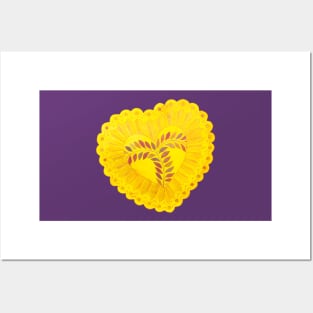 Golden sacred heart Posters and Art